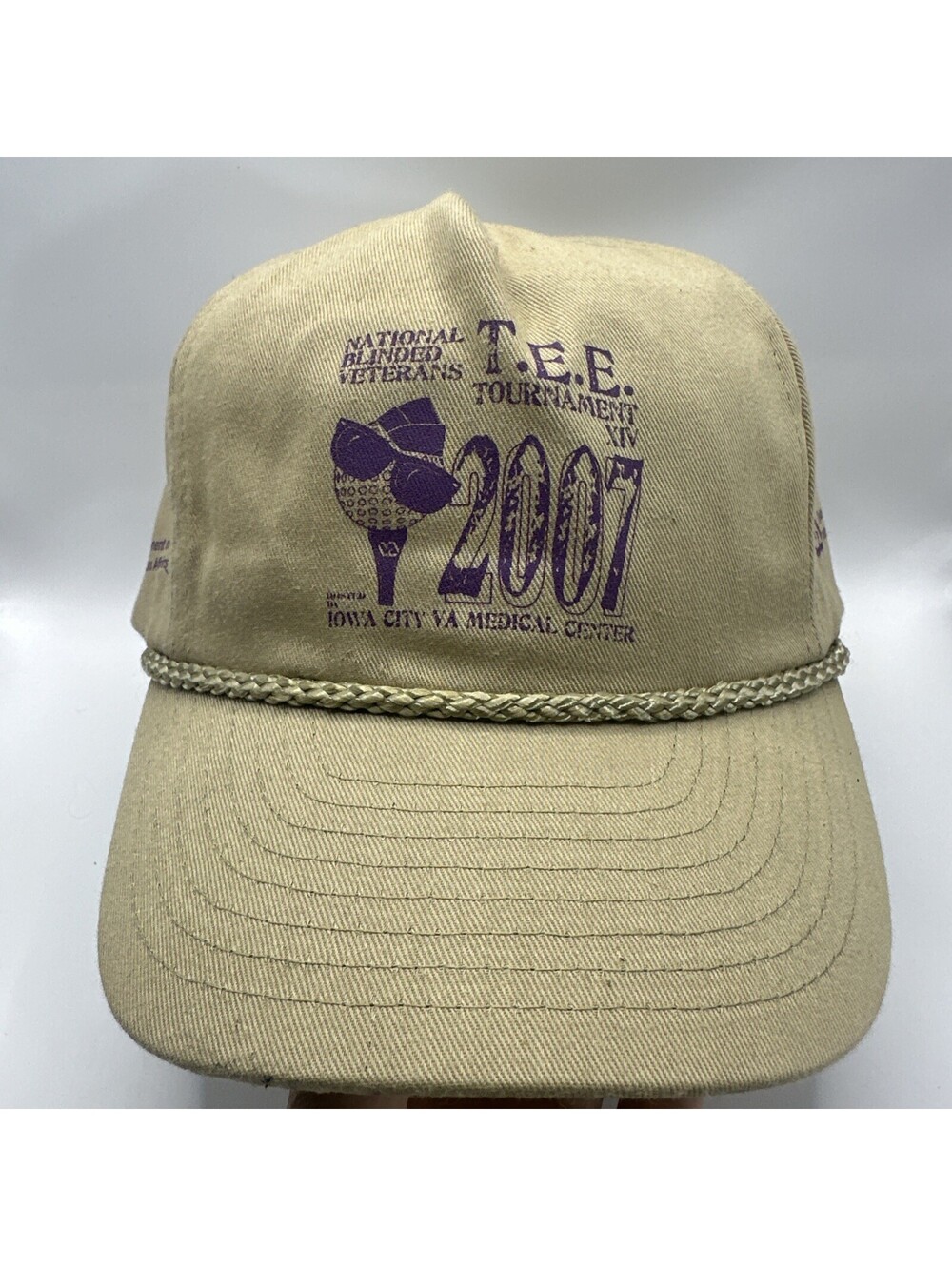 National Blind Veterans Golf Tournament 2007 Y2K VA IA Rope 5 Panel Vintage Hat